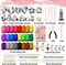 Polymer Clay Earring Making Kit- 30 Clay Earring Cutters, 24 Color Polymer Clay, 8 Circle Cutters, Rollers, B7000 Glue, 640 PCS Earrings Making Tools Accessories for Jewelry DIY (Instructions Include)
